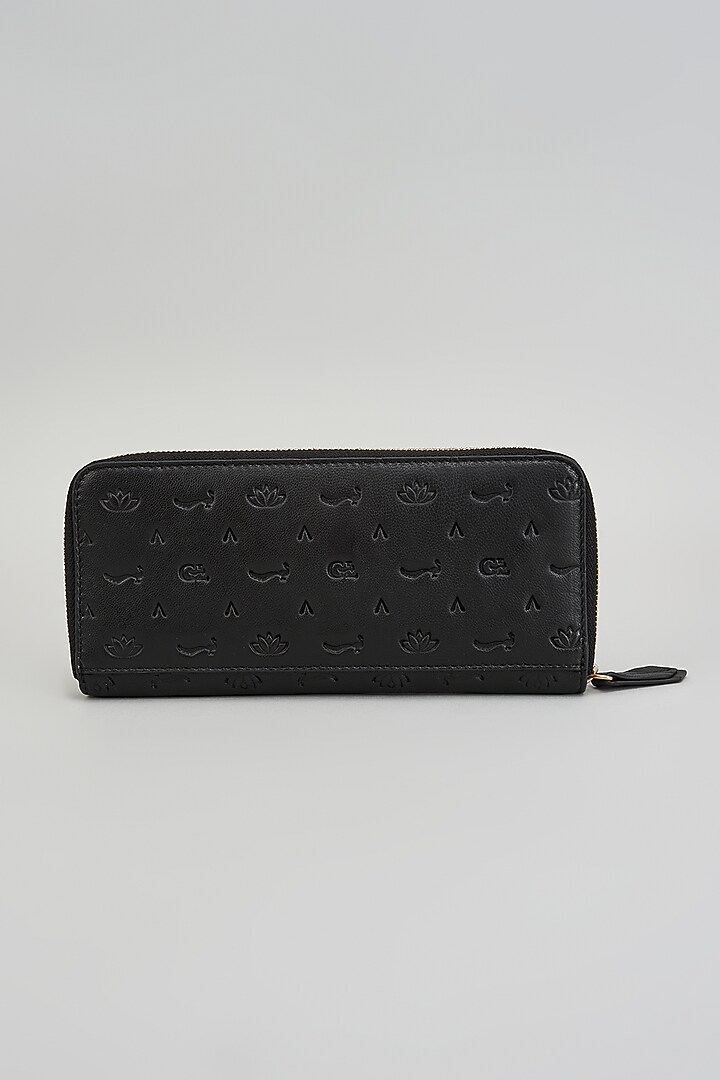 Black Leather Wallet by GLA Accessories at Pernia's Pop Up Shop