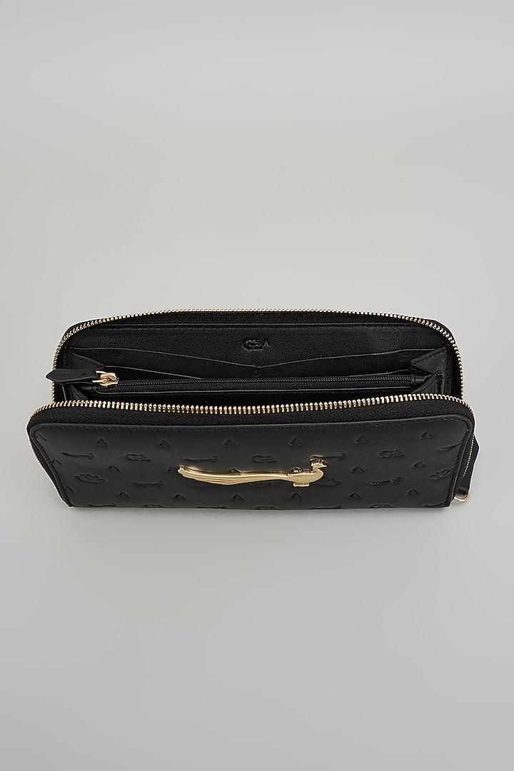 Black Leather Wallet by GLA Accessories at Pernia's Pop Up Shop