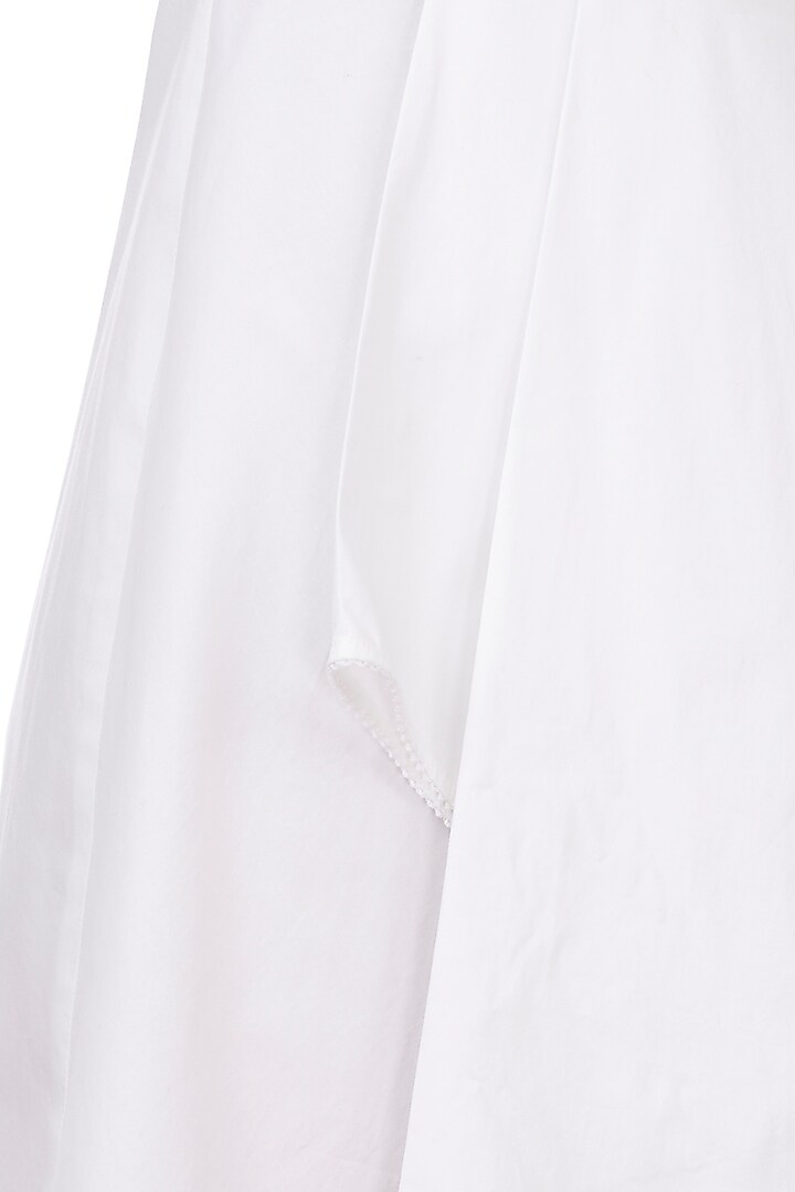 White Poplin Midi Summer Dress by Genes Lecoanet Hemant at Pernia's Pop Up Shop