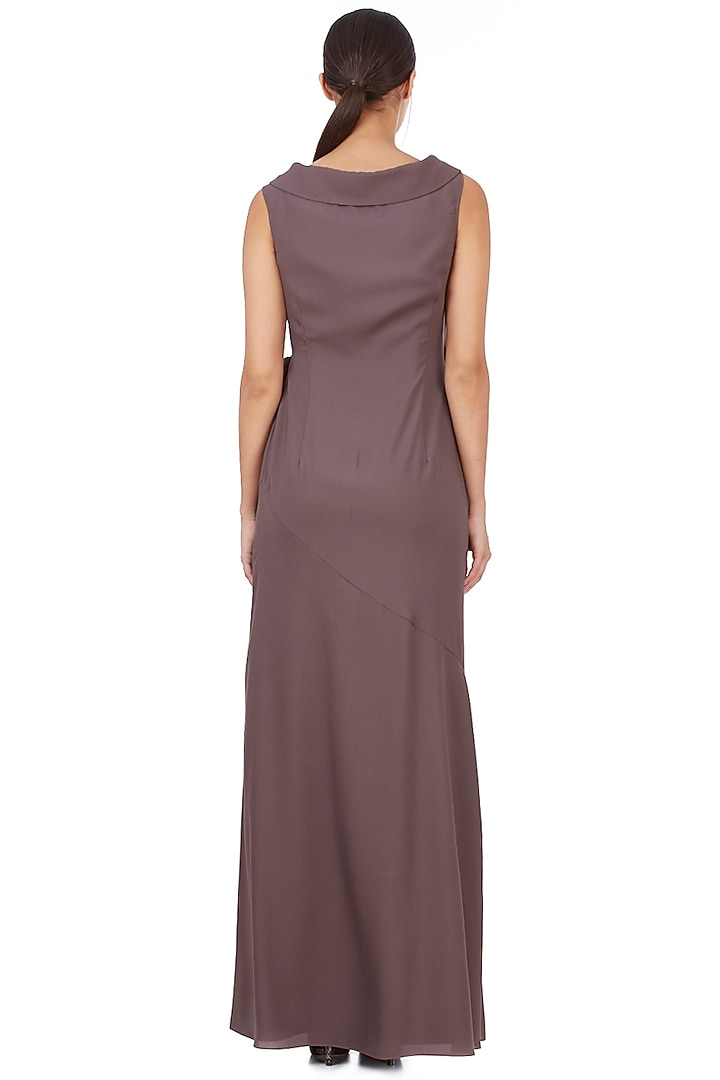 Charcoal Maxi Wrap Summer Dress by Genes Lecoanet Hemant at Pernia's Pop Up Shop