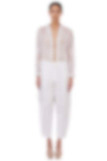 White Lace Jacket by Genes Lecoanet Hemant at Pernia's Pop Up Shop