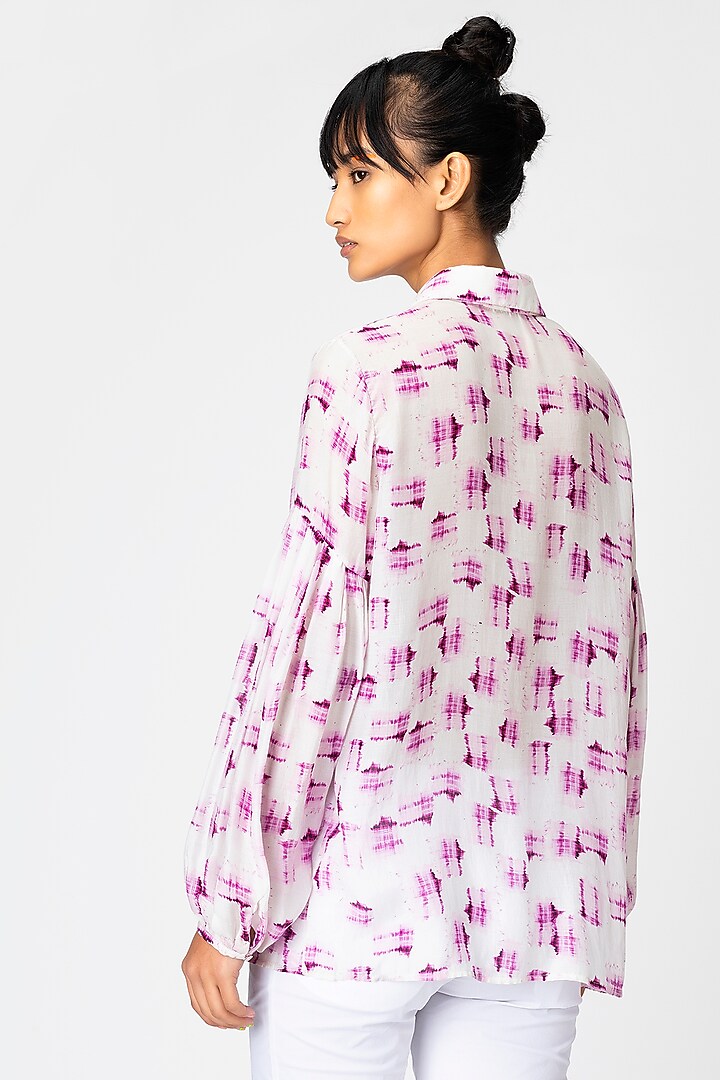 Orchid Checkered Shirt by Genes Lecoanet Hemant at Pernia's Pop Up Shop