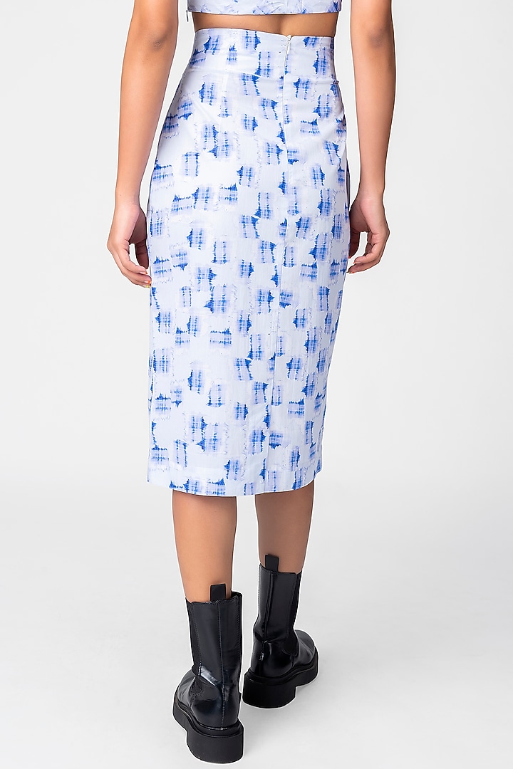 Blue Checkered Skirt by Genes Lecoanet Hemant at Pernia's Pop Up Shop