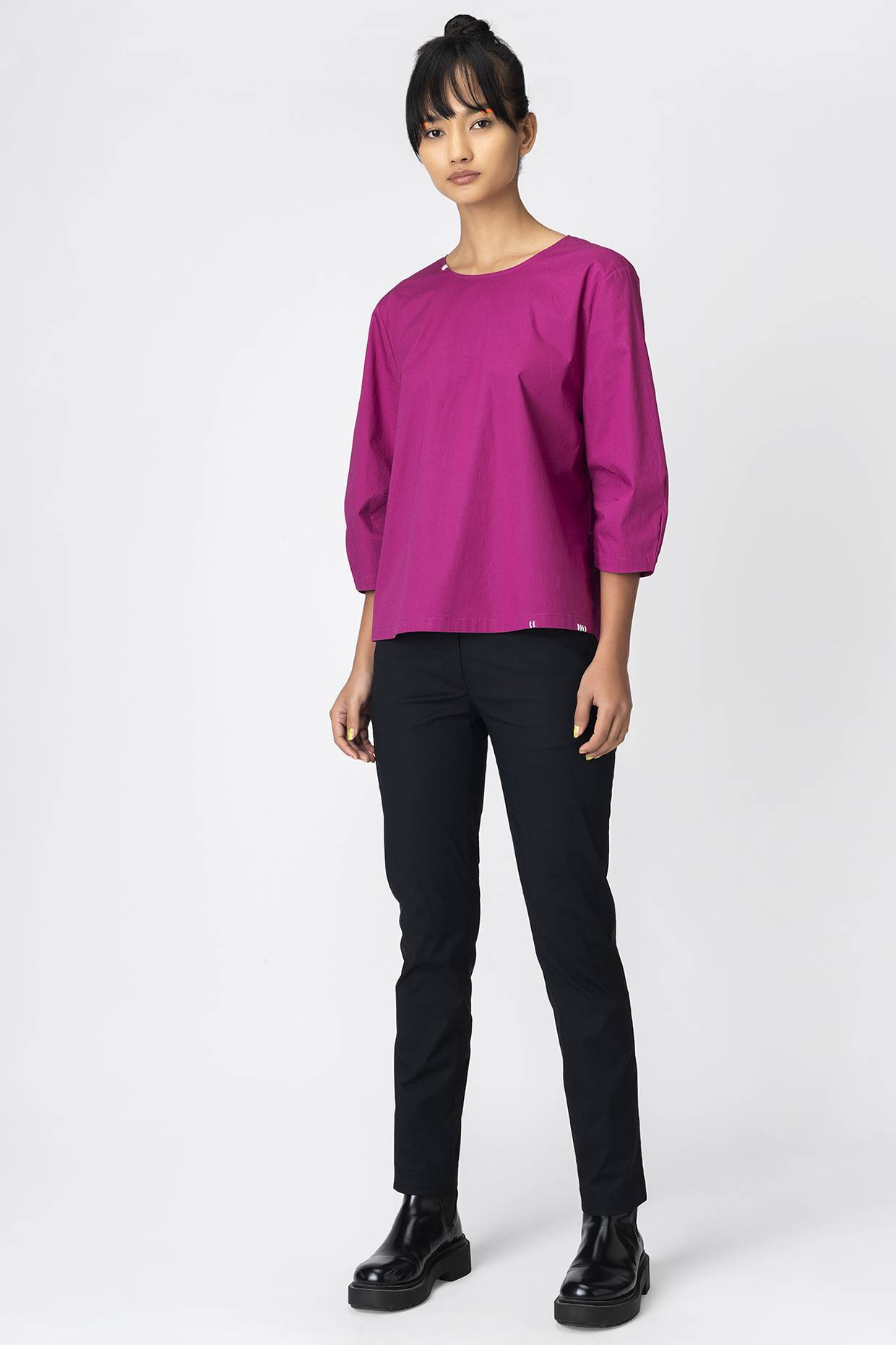 Orchid Embroidered Top by Genes Lecoanet Hemant