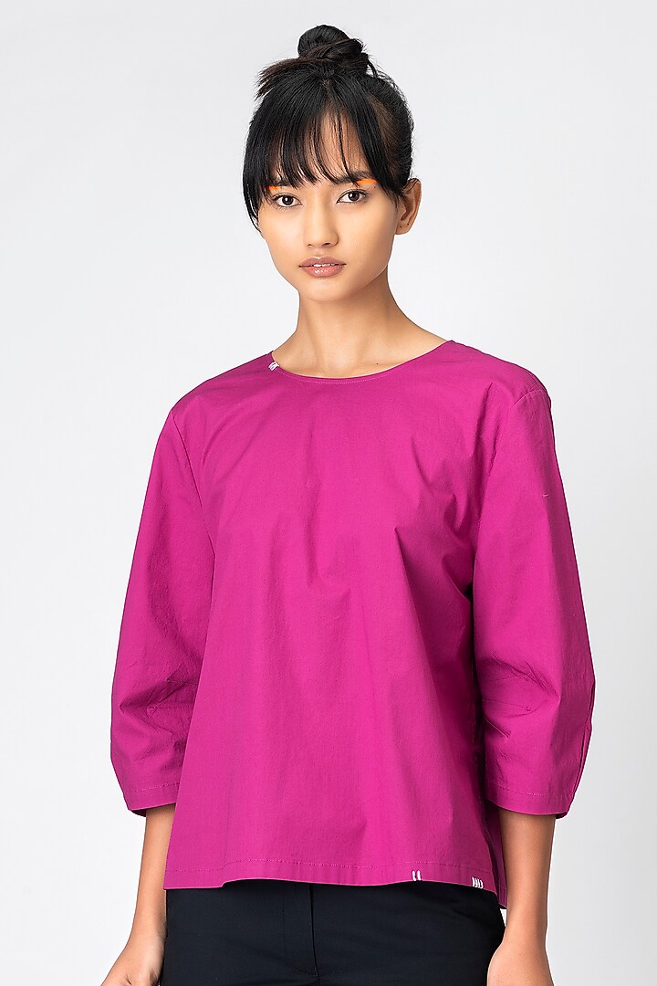 Orchid Embroidered Top by Genes Lecoanet Hemant at Pernia's Pop Up Shop