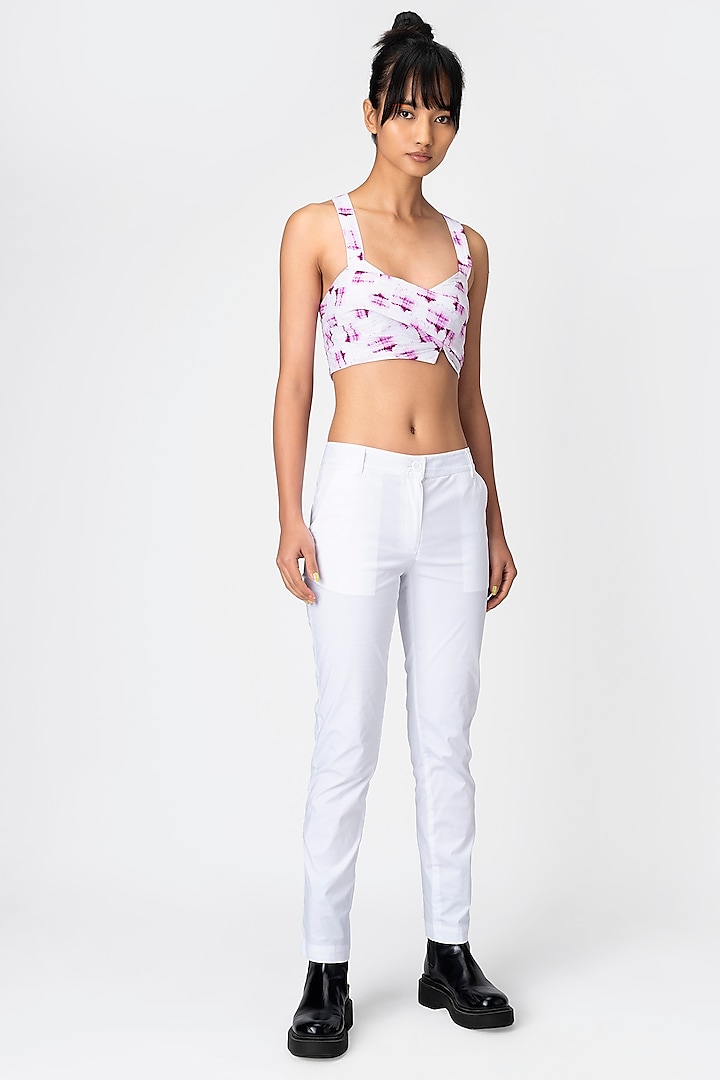 Orchid Checkered Bralette by Genes Lecoanet Hemant