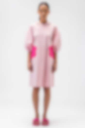 Pink Cotton Poplin Dress by Genes Lecoanet Hemant