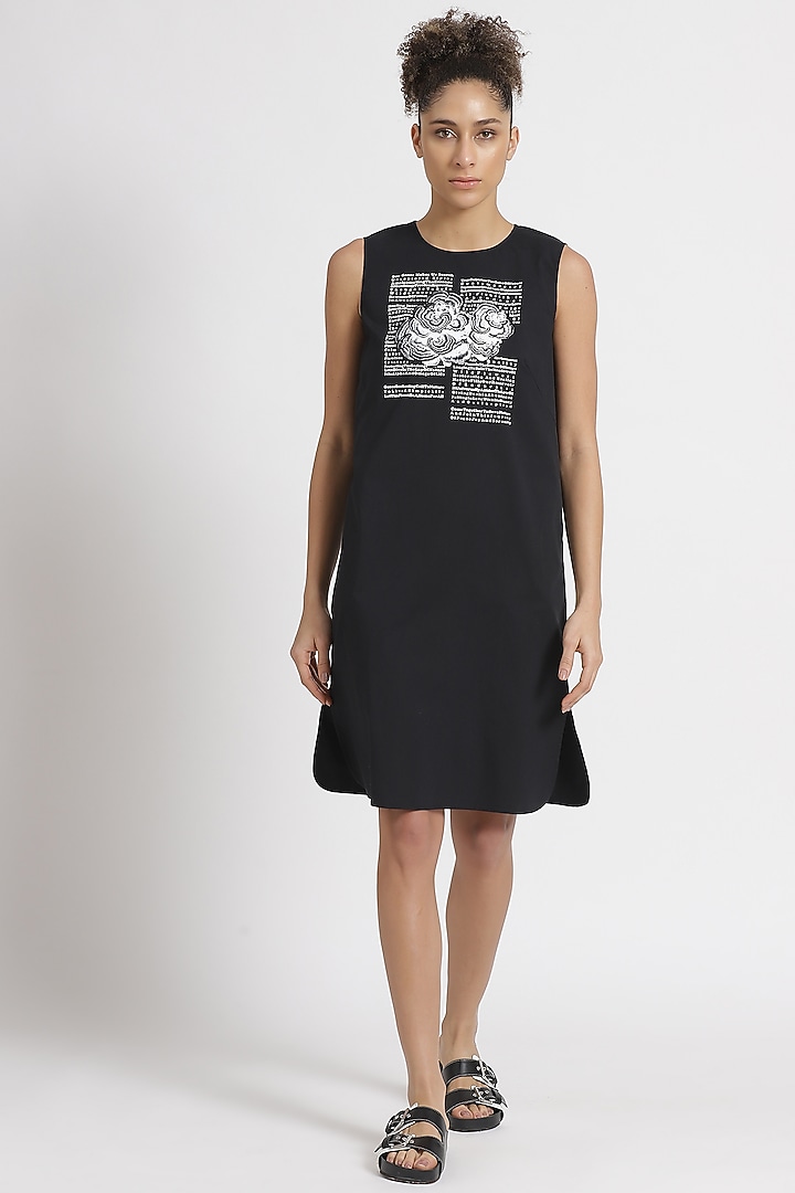 Black Cortina Dress by Genes Lecoanet Hemant at Pernia's Pop Up Shop