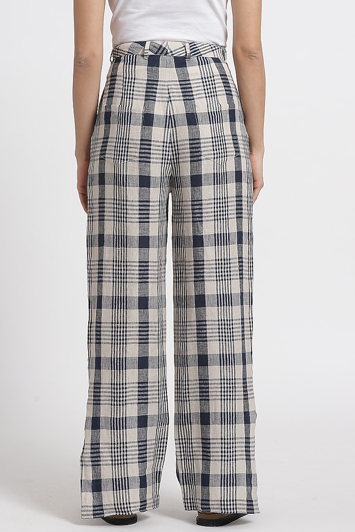 Black & White Checkered Trousers by Genes Lecoanet Hemant at Pernia's Pop Up Shop