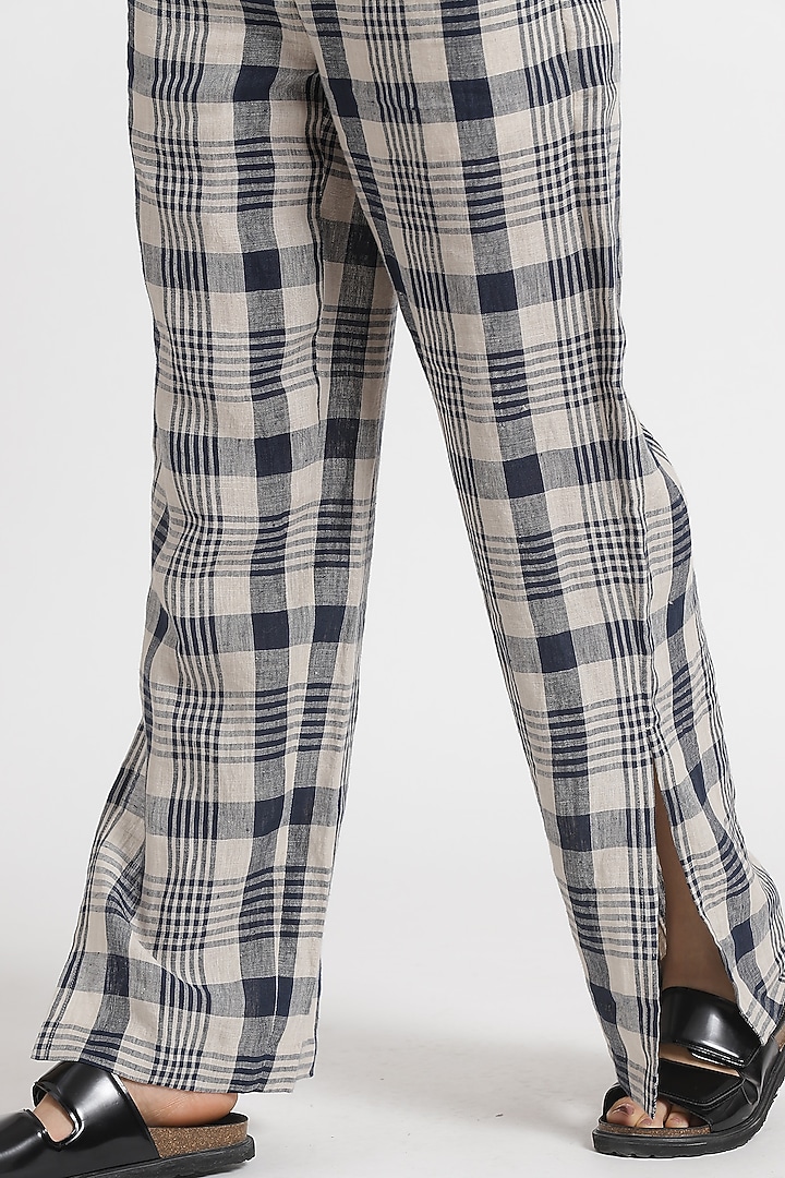 Black & White Checkered Trousers by Genes Lecoanet Hemant at Pernia's Pop Up Shop