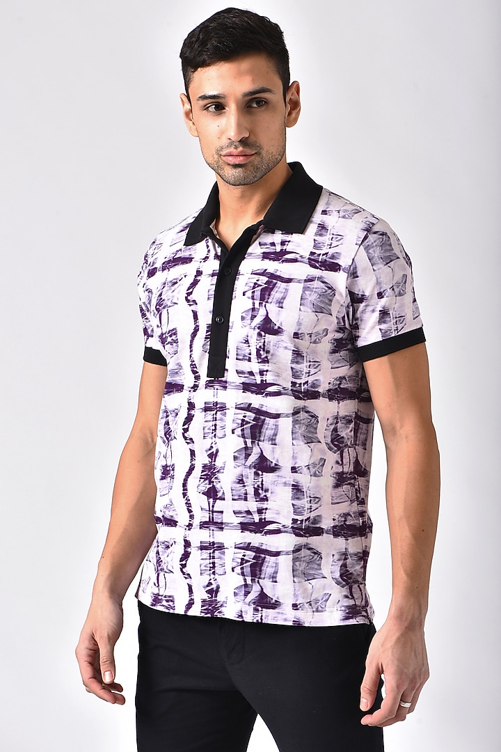 Mauve Knit T-Shirt by Genes Lecoanet Hemant Men at Pernia's Pop Up Shop