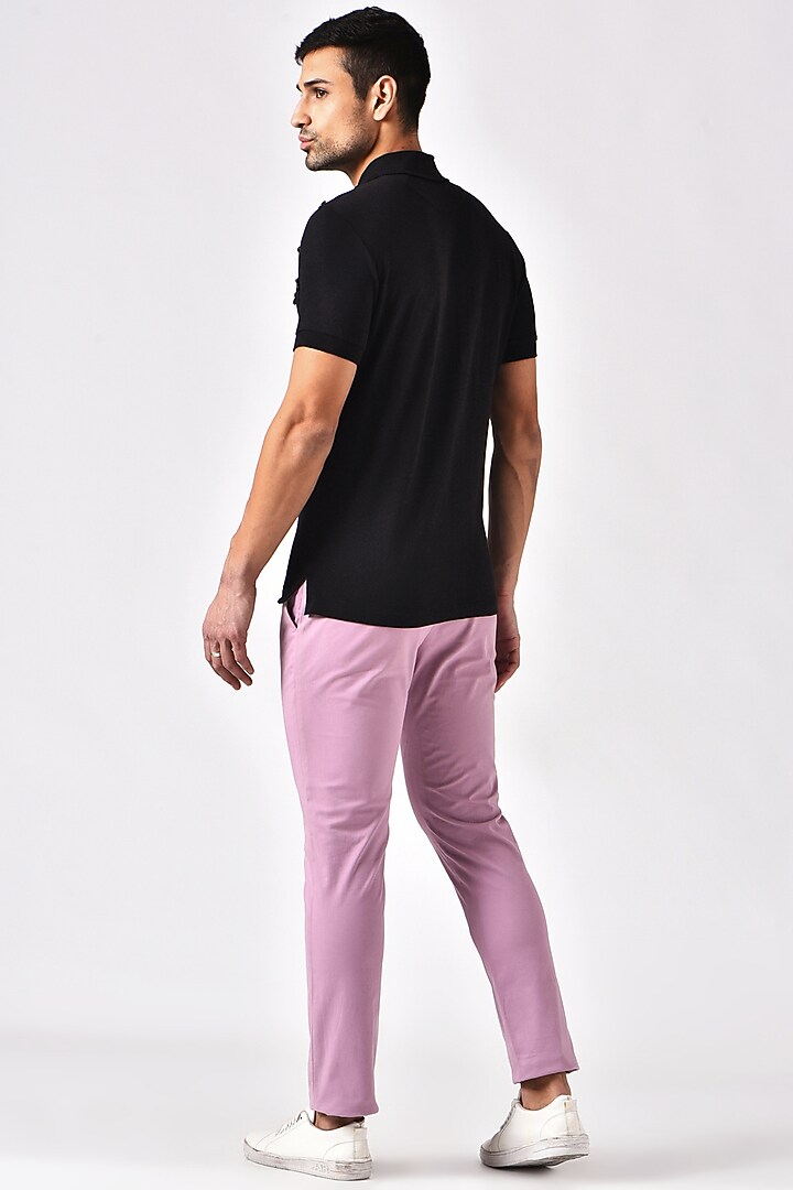 Black Embroidered T-Shirt by Genes Lecoanet Hemant Men at Pernia's Pop Up Shop