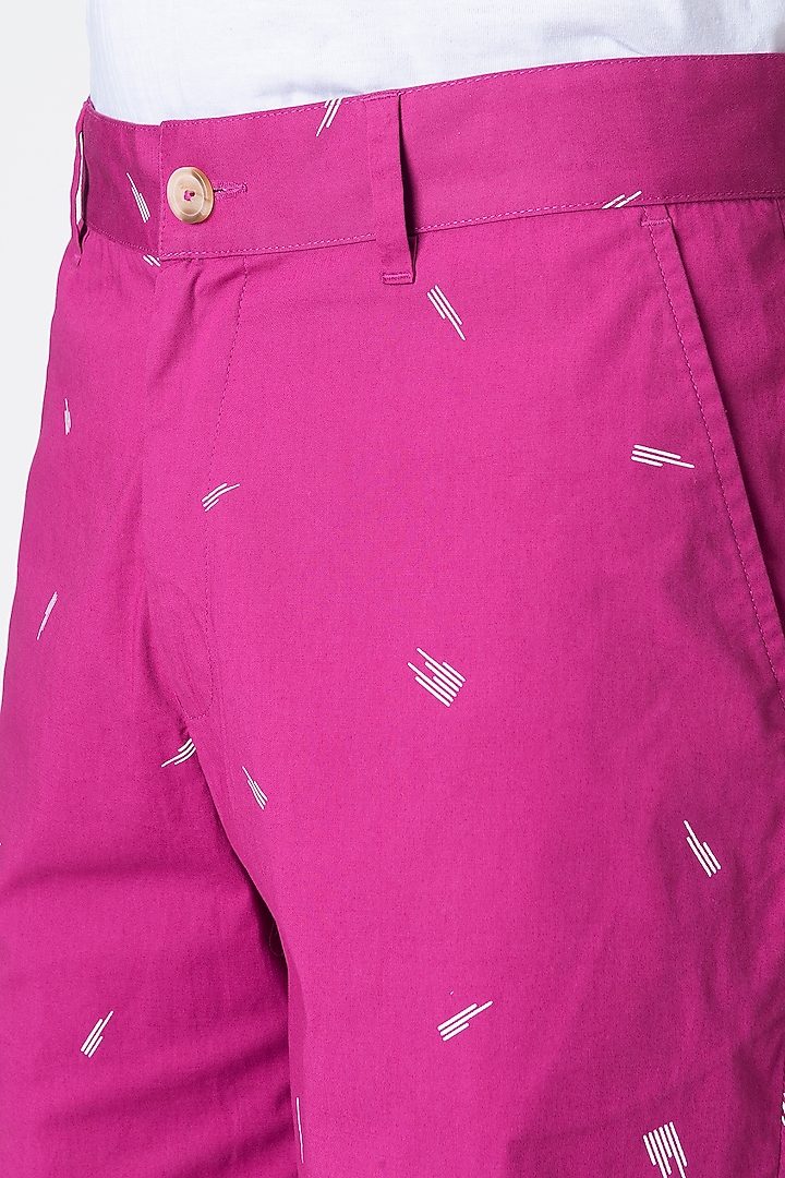 Orchid Logo Printed Shorts by Genes Lecoanet Hemant Men at Pernia's Pop Up Shop