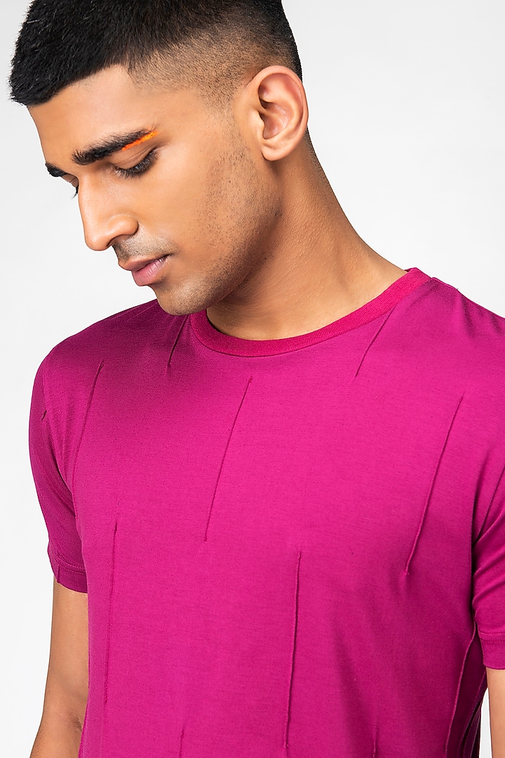Orchid Cotton T-Shirt by Genes Lecoanet Hemant Men at Pernia's Pop Up Shop