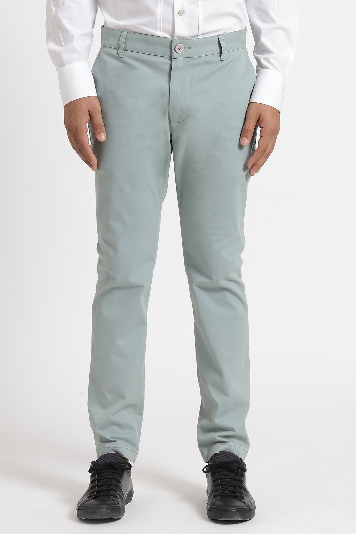 mens grey twill pants