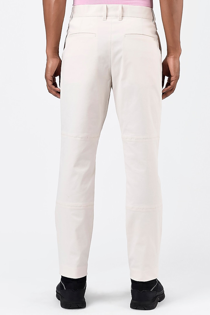Irish Cream Cotton Twill Pants by Genes Lecoanet Hemant Men at Pernia's Pop Up Shop