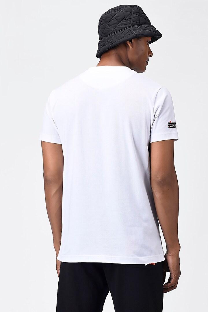 White Printed T-Shirt by Genes Lecoanet Hemant Men