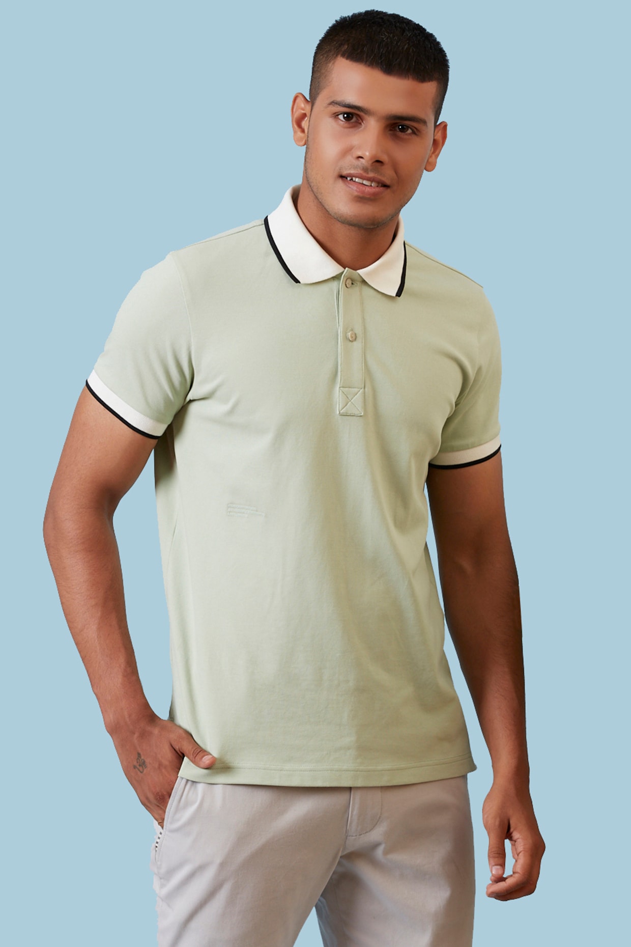 mint green polo t shirt