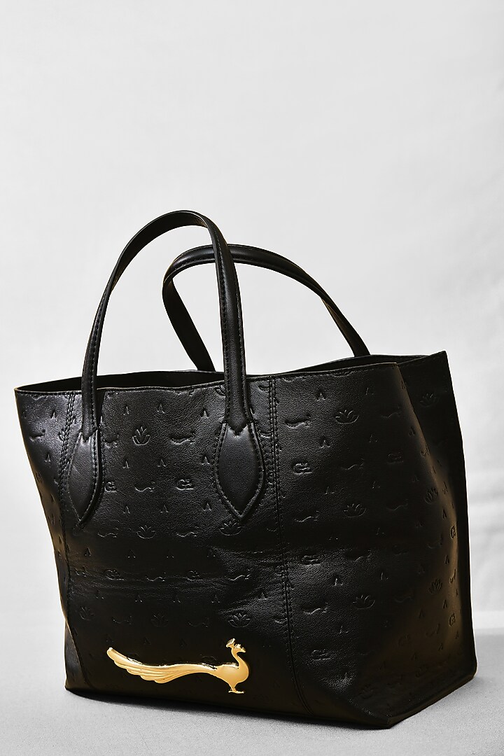 Black Leather Bag by GLA Accessories at Pernia's Pop Up Shop