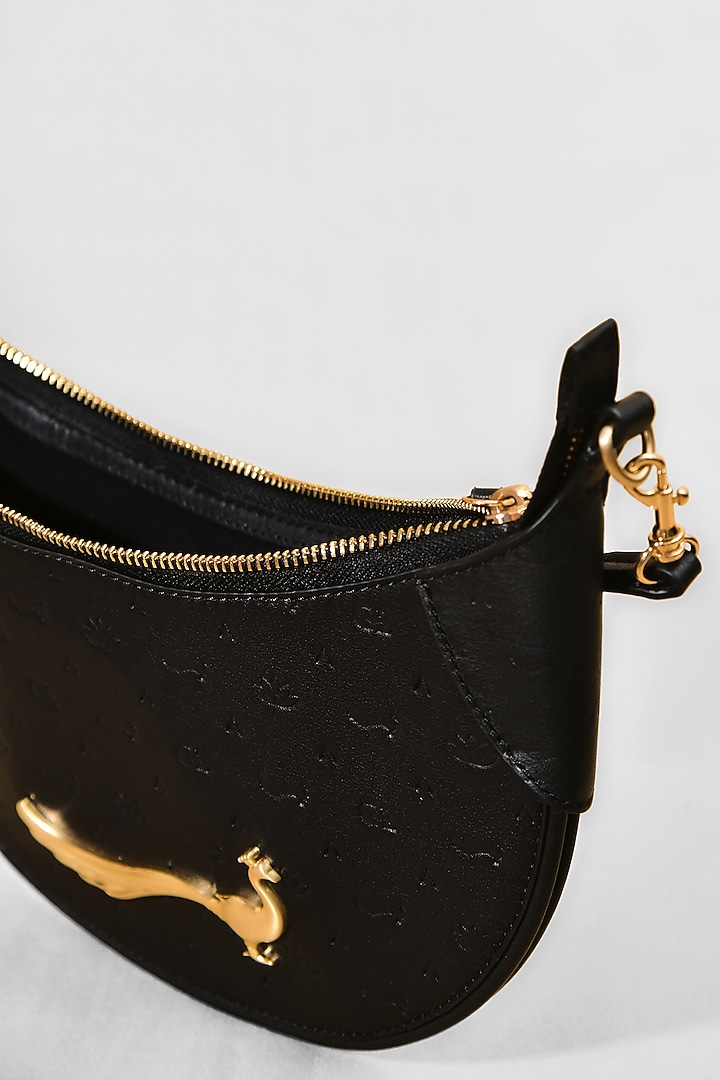 Black Leather Bag by GLA Accessories at Pernia's Pop Up Shop