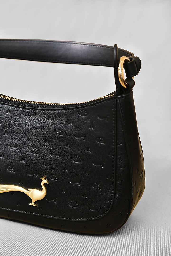 Black Leather Bag by GLA Accessories at Pernia's Pop Up Shop