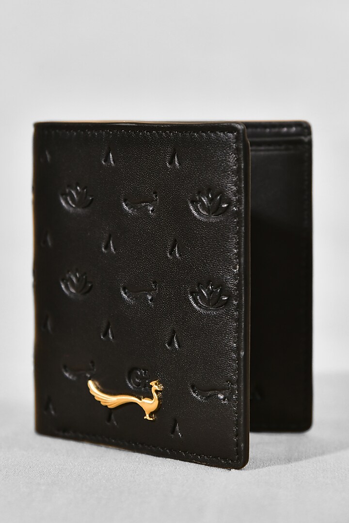 Black Leather Wallet by GLA Accessories at Pernia's Pop Up Shop