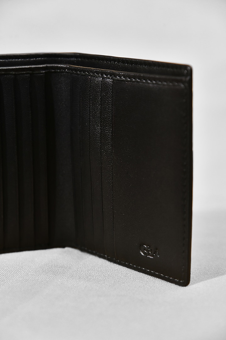 Black Leather Wallet by GLA Accessories at Pernia's Pop Up Shop