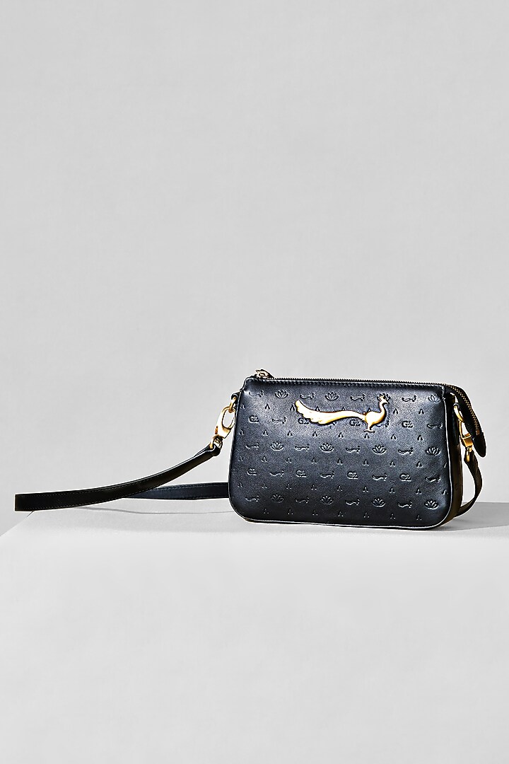 Black Leather Bag by GLA Accessories at Pernia's Pop Up Shop