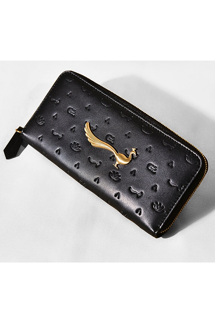 Black Leather Wallet by GLA Accessories at Pernia's Pop Up Shop