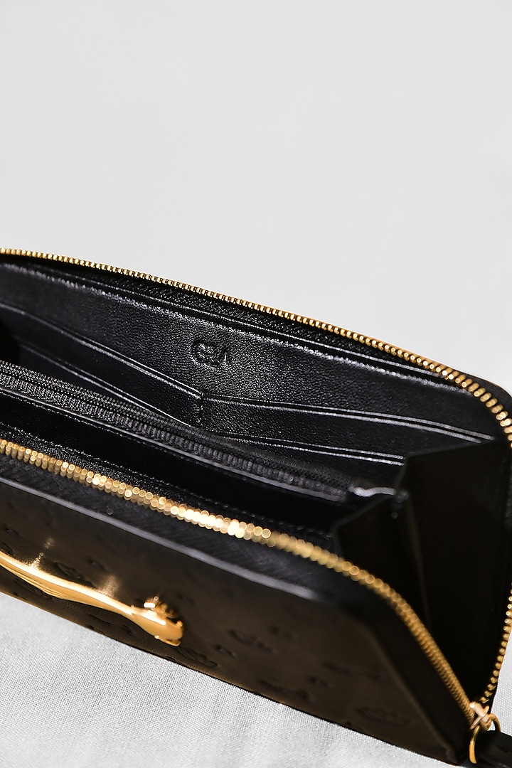 Black Leather Wallet by GLA Accessories at Pernia's Pop Up Shop