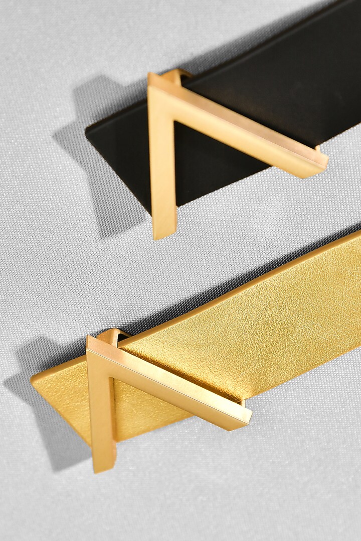 Gold Leather Belt by GLA Accessories at Pernia's Pop Up Shop