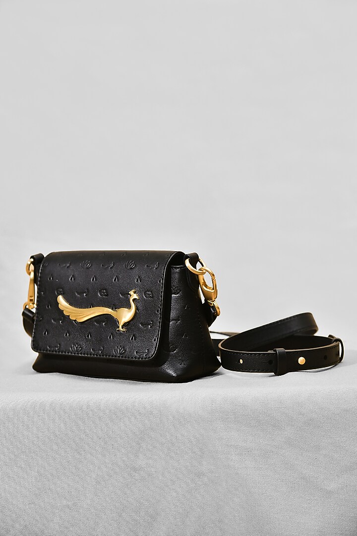 Black Leather Bag by GLA Accessories at Pernia's Pop Up Shop