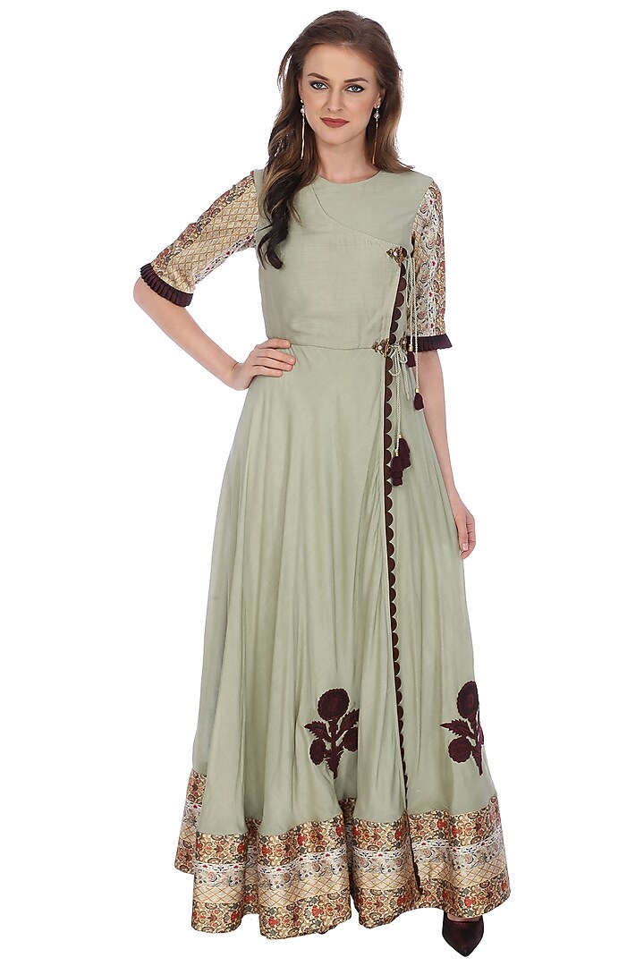 Mint Green Tunic Dress by Sounia Gohil at Pernia's Pop Up Shop