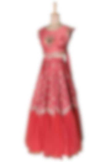 Red Wedding Lehenga Set by Sounia Gohil at Pernia's Pop Up Shop