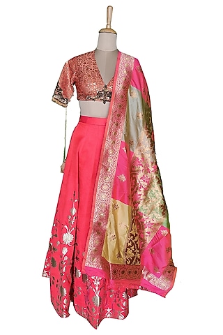 Pink Lehenga Set by Sounia Gohil