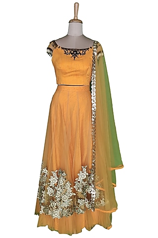 Yellow Lehenga Set by Sounia Gohil