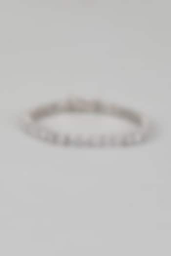 White Finish CZ Diamond Bracelet In Sterling Silver by GN SPARKLE