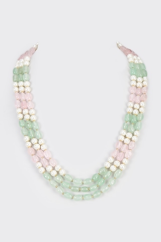 Multi-Colored Jade Stone Layered Handcrafted Mala by IndieBlingz Men