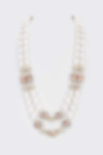 White Shell Pearl Layered Handcrafted Mala by Gehna Shop Men