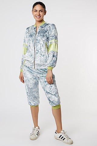 Lime & Grey Tracksuit by Gunu Sahni