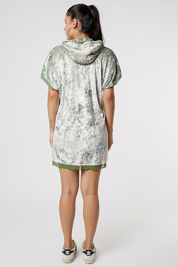 navy dress green shoes Hoodie Dress Green – Destination Haway main image 1