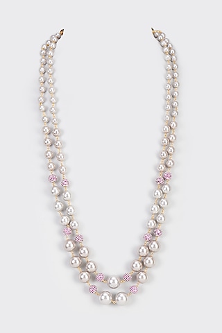 Grey Shell Pearl Handcrafted Layered Mala by IndieBlingz Men