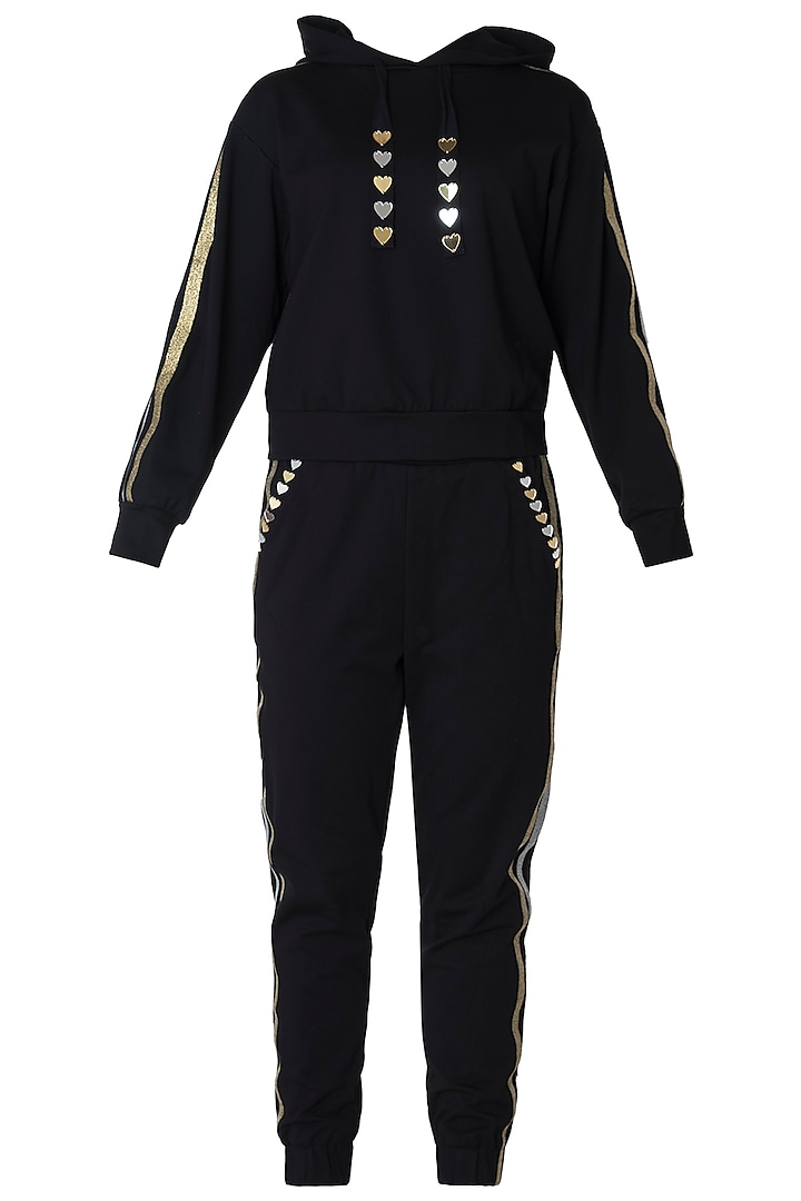 Black metallic tracksuit available only at Pernia's Pop Up Shop.