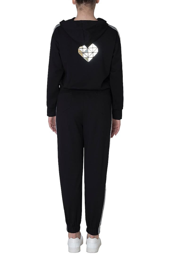 Black metallic tracksuit available only at Pernia's Pop Up Shop.