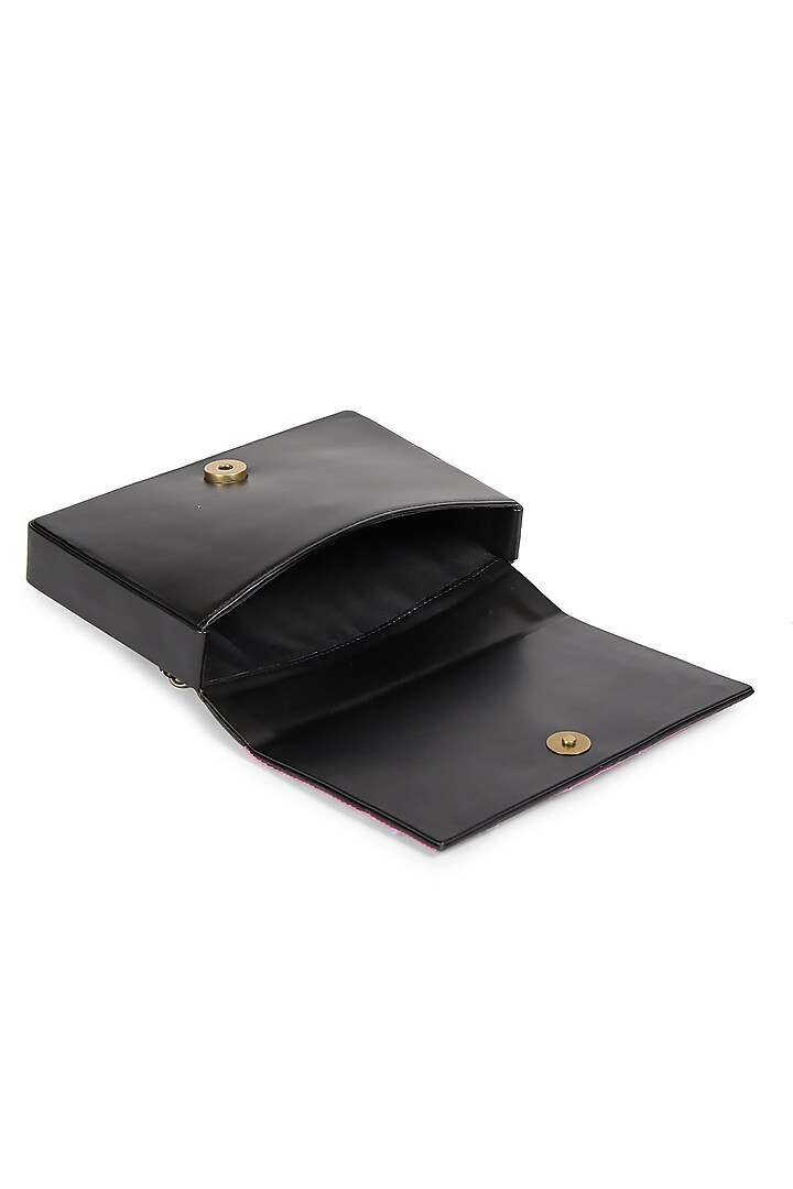 Multi-Colored Vegan Leather Bead & Cotton Thread Embroidered Waist Bag by Gonecase Accessories at Pernia's Pop Up Shop