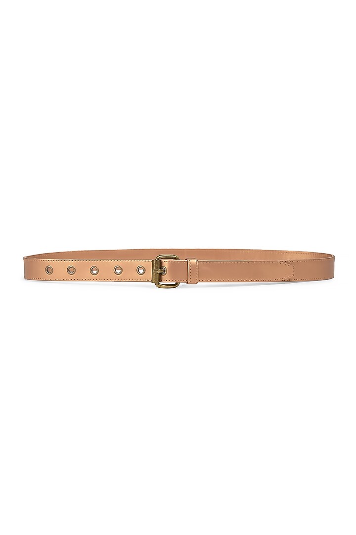 Gold Vegan Leather Bead & Cotton Thread Embroidered Waist Bag by Gonecase Accessories at Pernia's Pop Up Shop