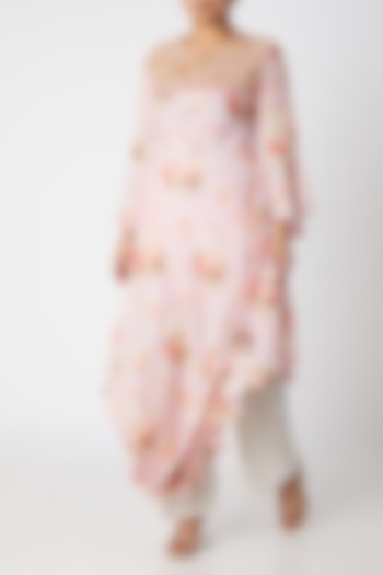 Blush Pink Asymmetric Dress by GOPI VAID