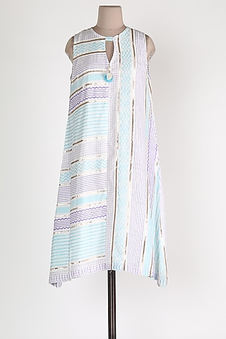 Light Blue Sleeveless Tunic by GOPI VAID