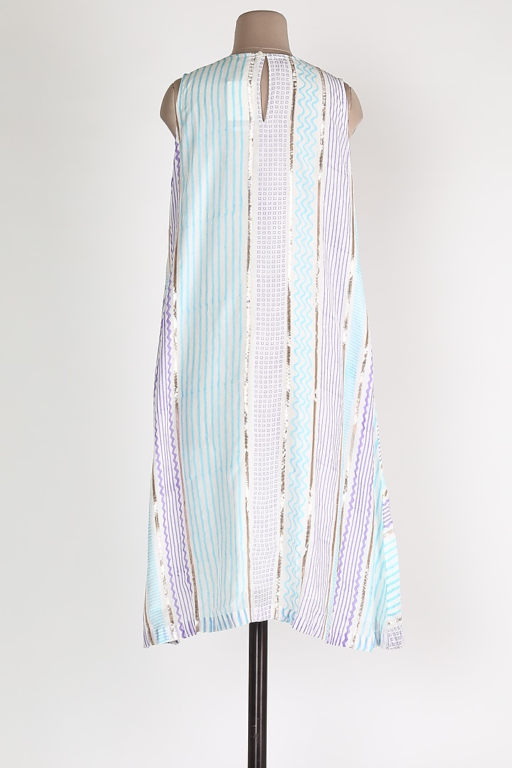 Light Blue Sleeveless Tunic by GOPI VAID at Pernia's Pop Up Shop