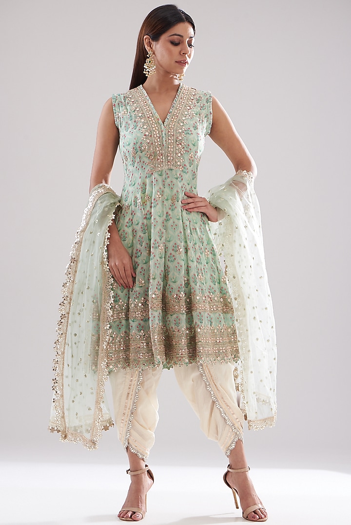 Off-White Cotton Dhoti Set by GOPI VAID at Pernia's Pop Up Shop